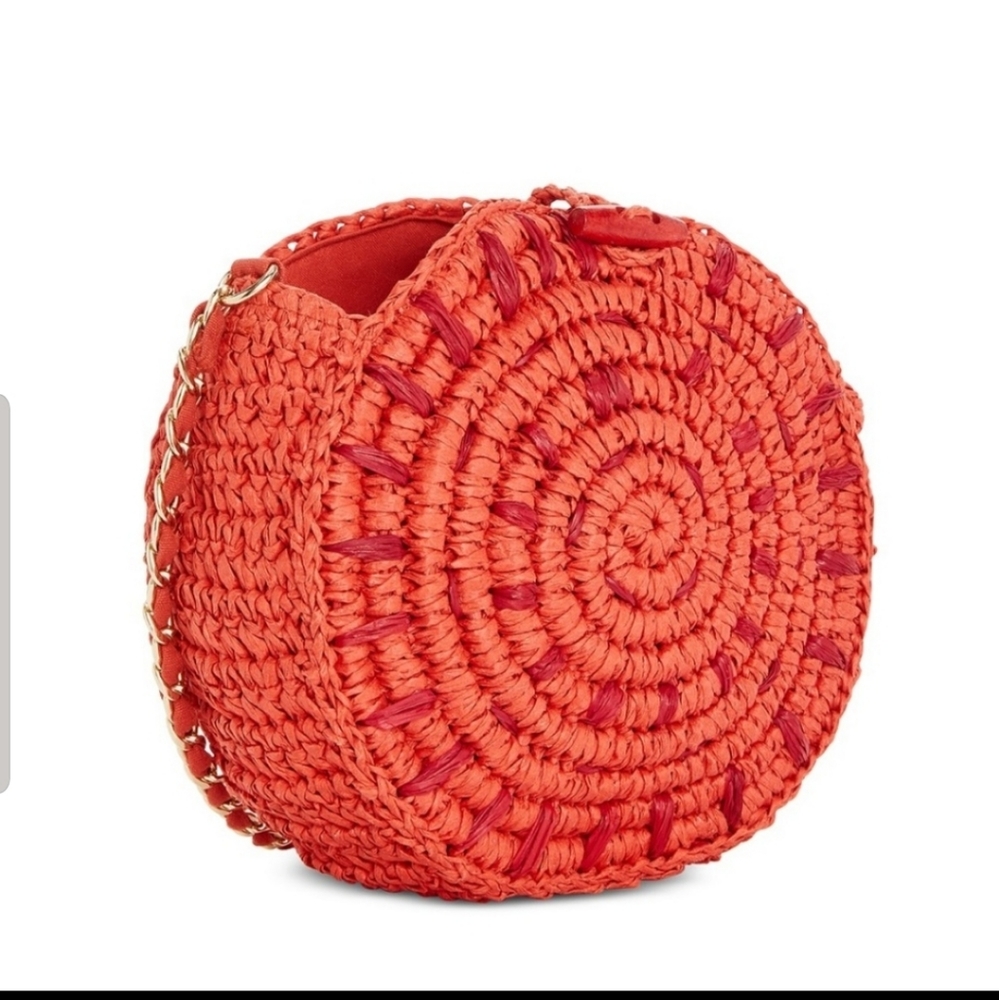 INC Straw Circle Crossbody